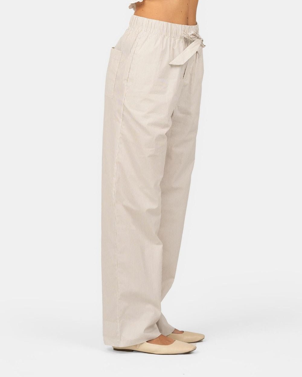 Pyjamas Pants Beige stribet | Skagen - clothing.dk